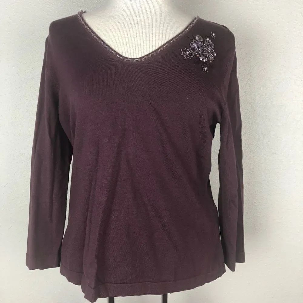 NWT Silk Blend Casual Corner Top Size Large